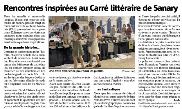 Nouvel article dans Var Matin